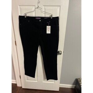 Gloria Vanderbilt Amanda Corduroy Pant Black Size 24W New With Tag